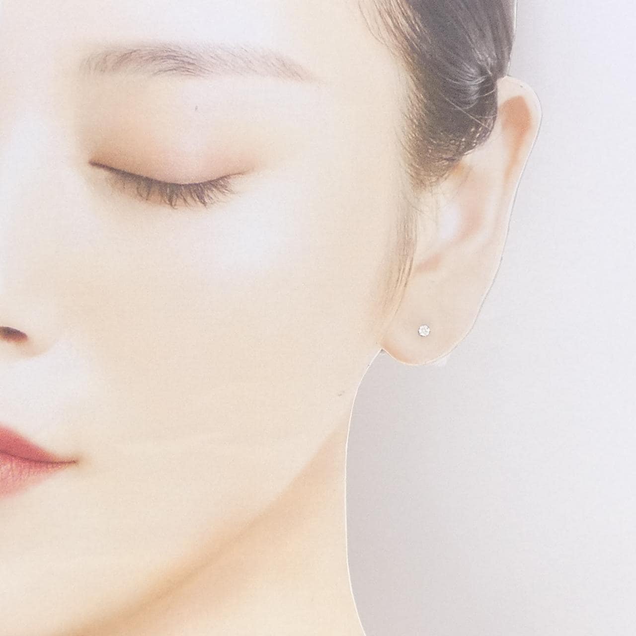 PT900 ダイヤモンド ピアス 0.10CT