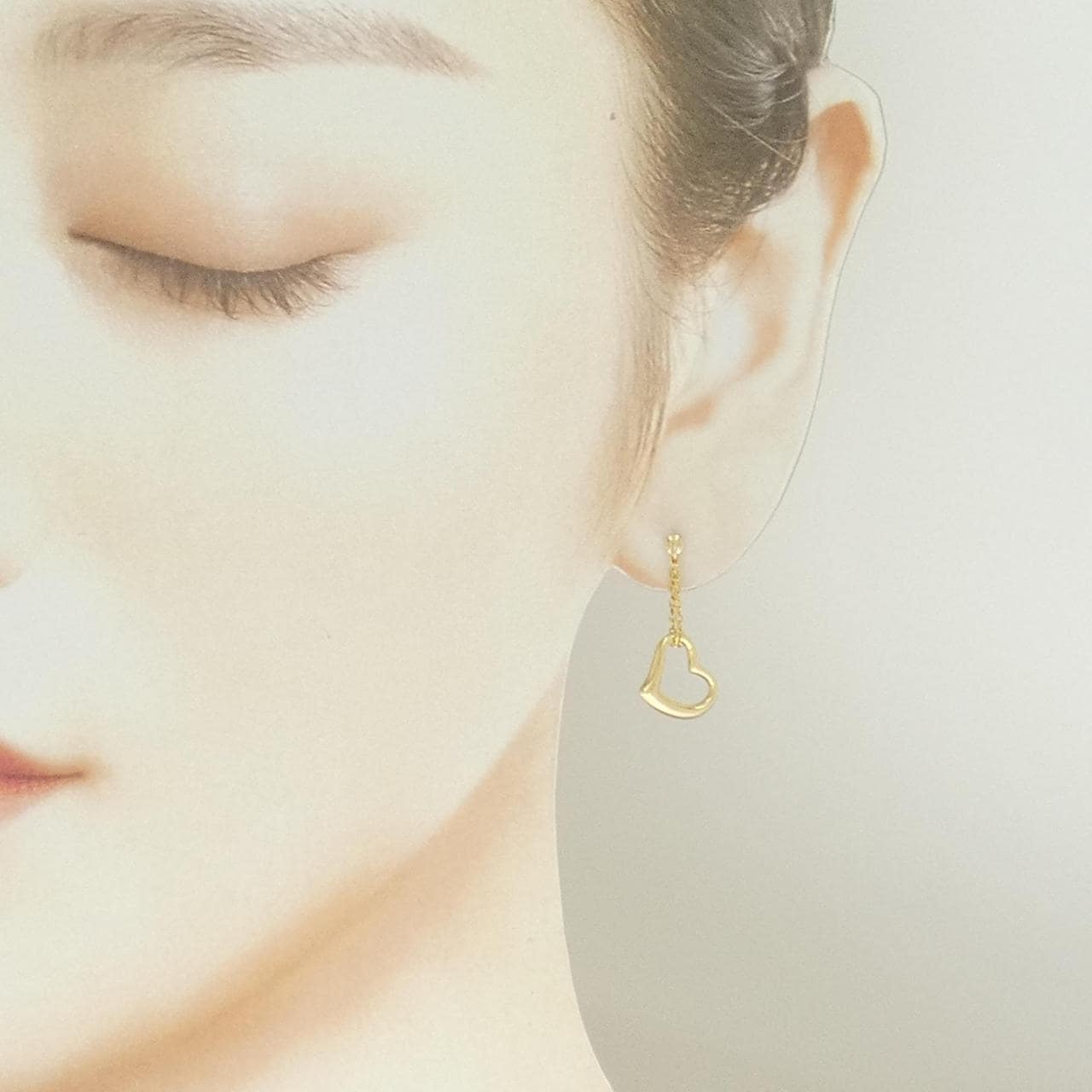 K18YG ハート ピアス