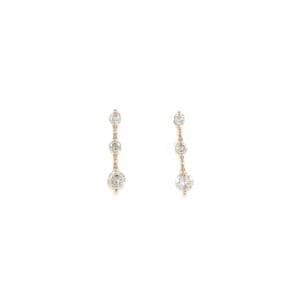K18PG ダイヤモンド ピアス 0.10CT