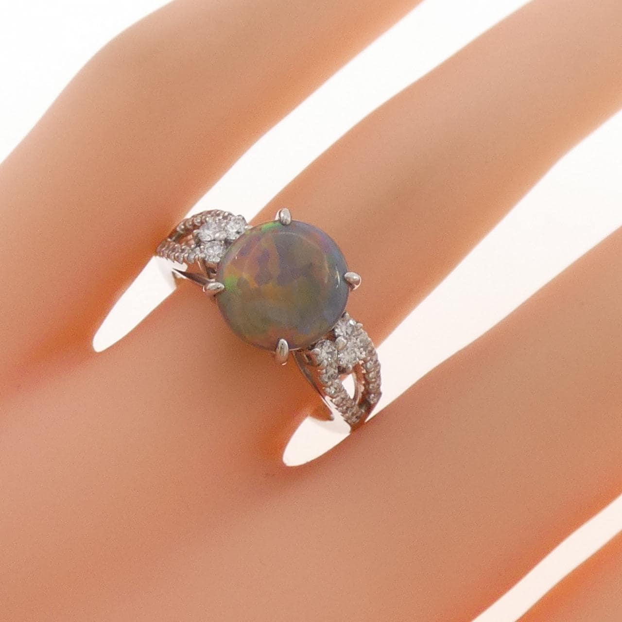 PT900 ブラックオパール リング 1.89CT