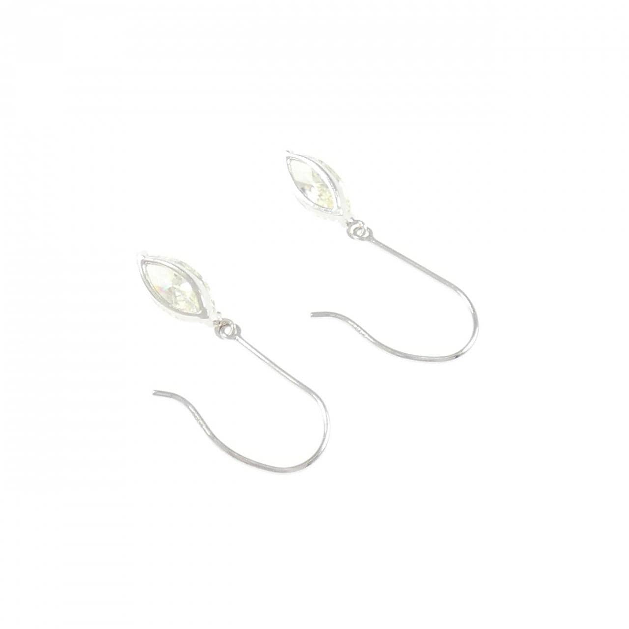 K18WG ダイヤモンド ピアス 1.289CT