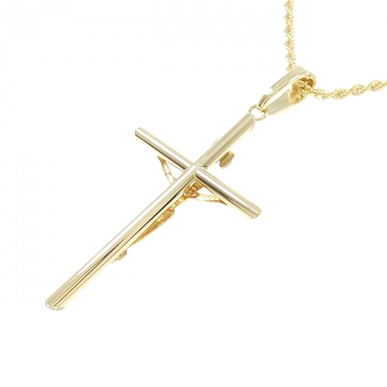 K18YG cross necklace