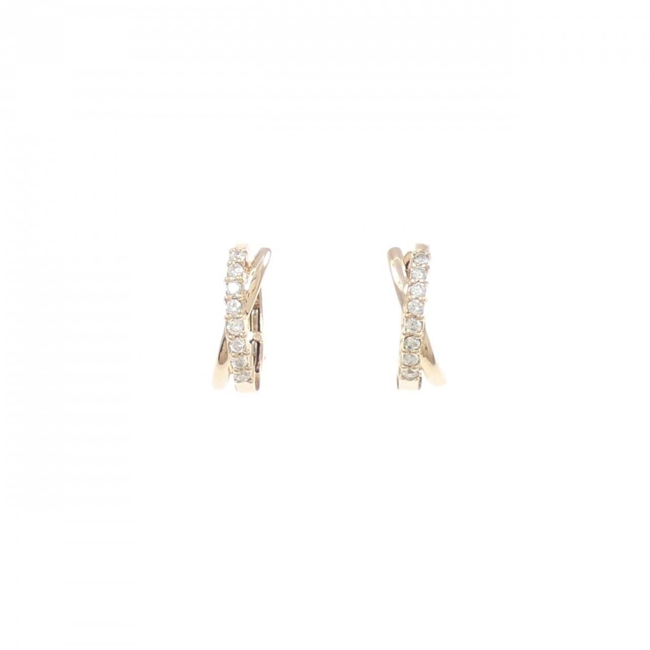 K18PG ダイヤモンド ピアス 0.10CT