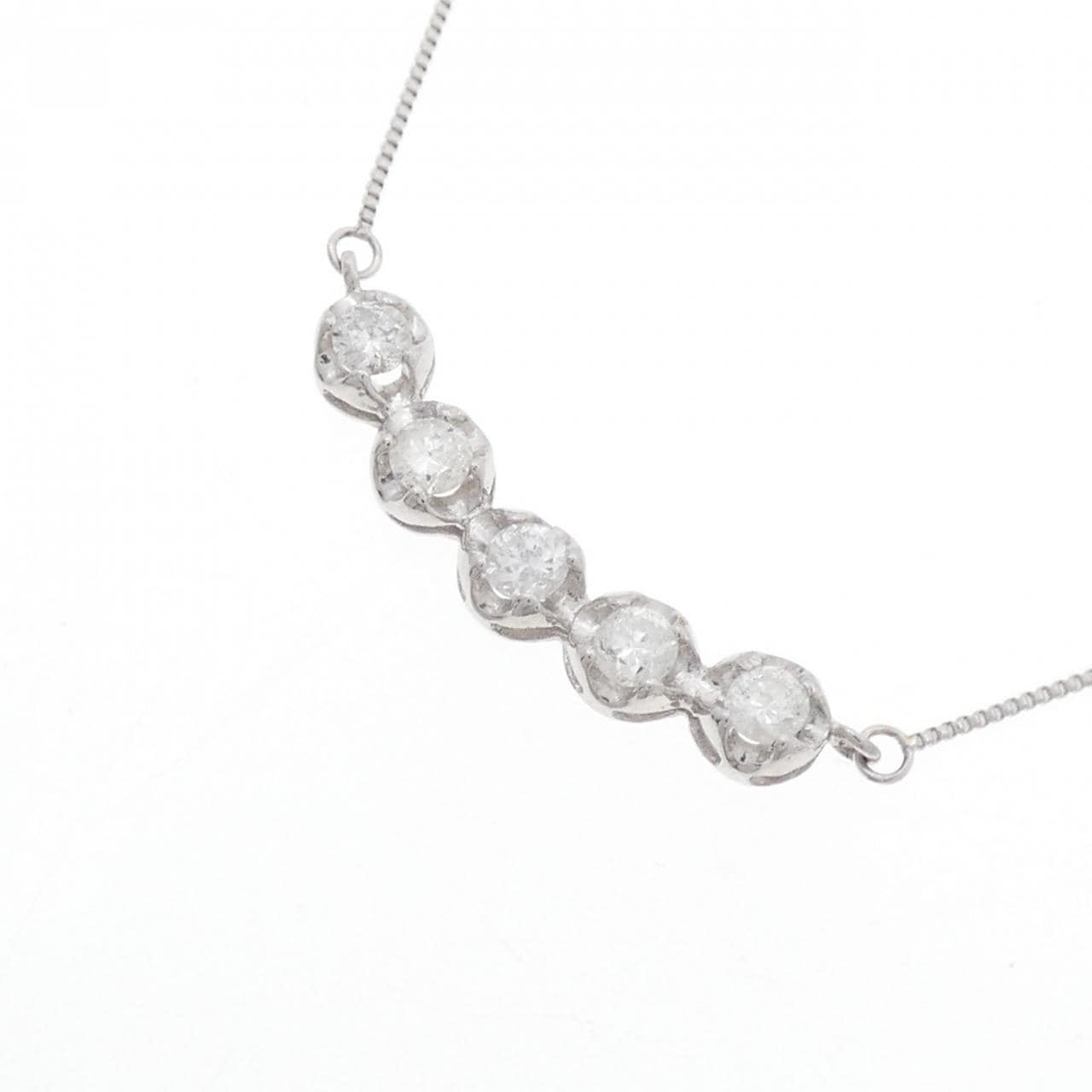 K18WG ダイヤモンド ネックレス 0.25CT