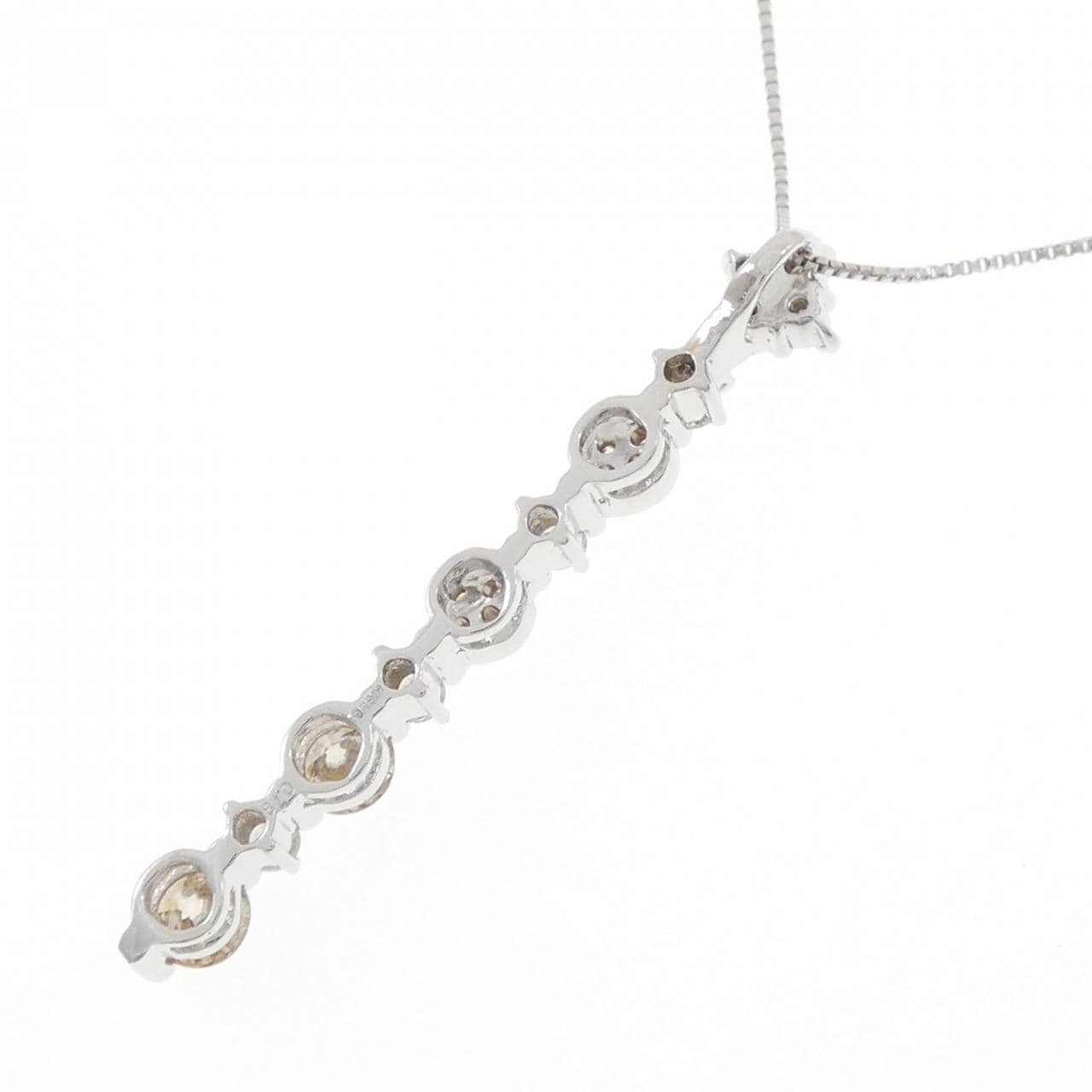 K18WG ダイヤモンド ネックレス 0.78CT