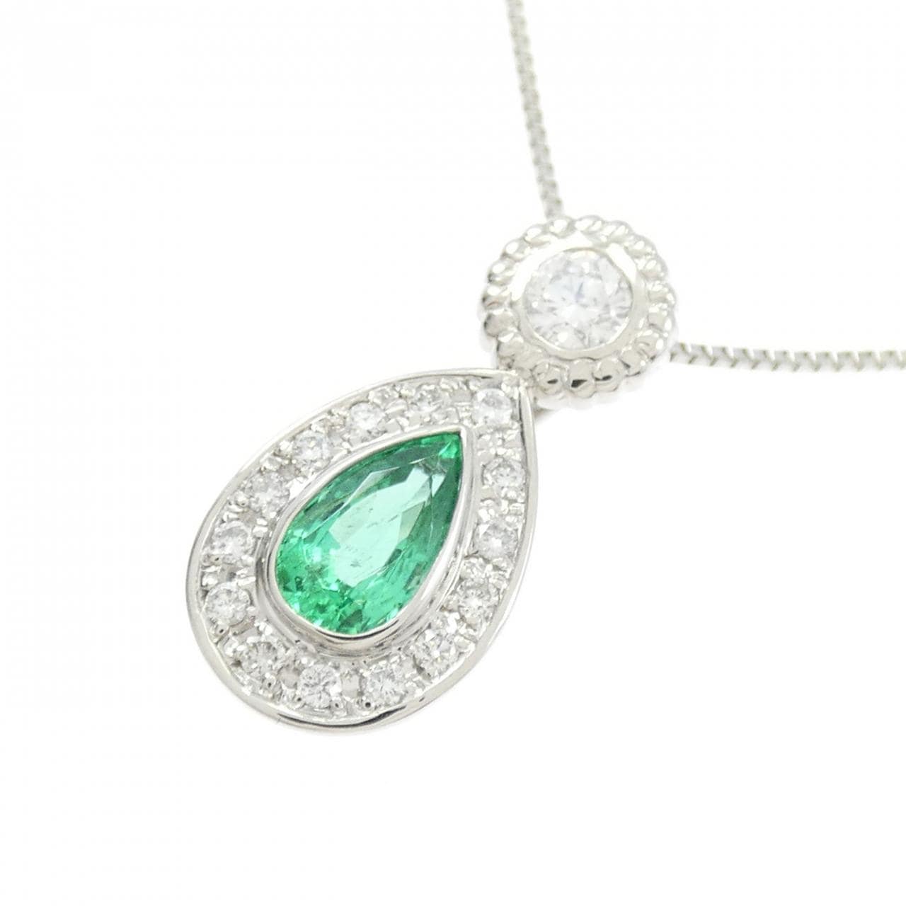 PT900/PT850 エメラルド ネックレス 0.536CT