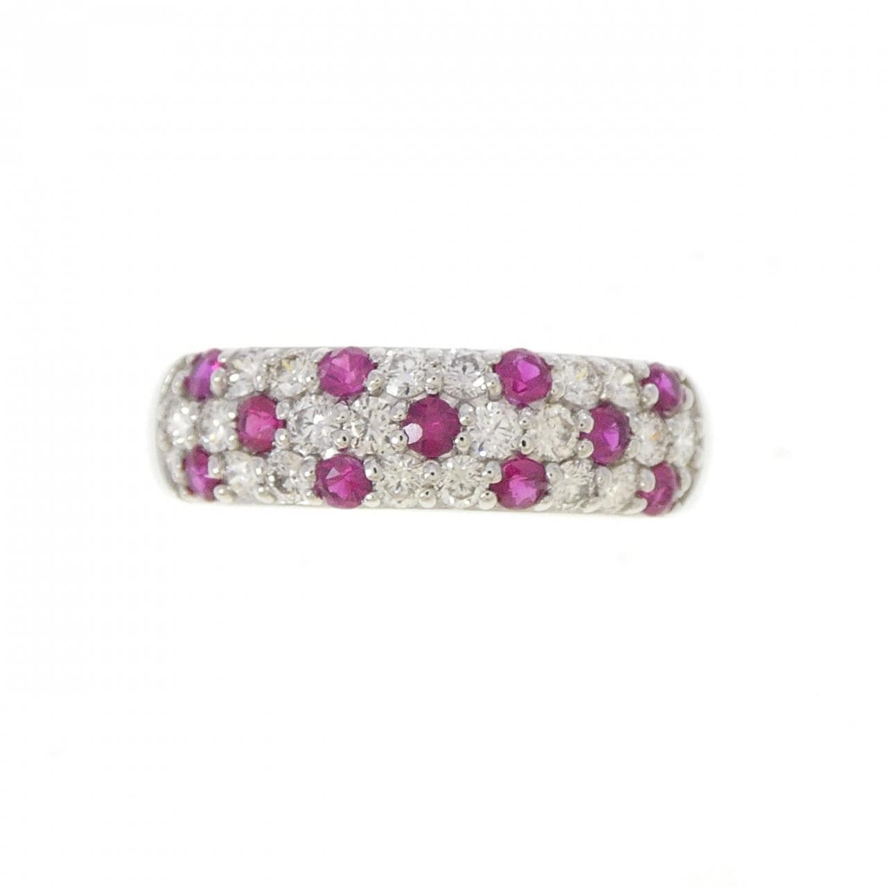 PT900 パヴェ ルビー リング 0.32CT