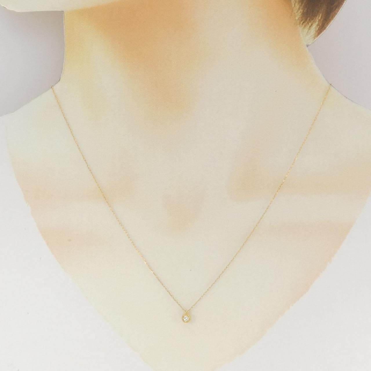 K18YG ダイヤモンド ネックレス 0.03CT