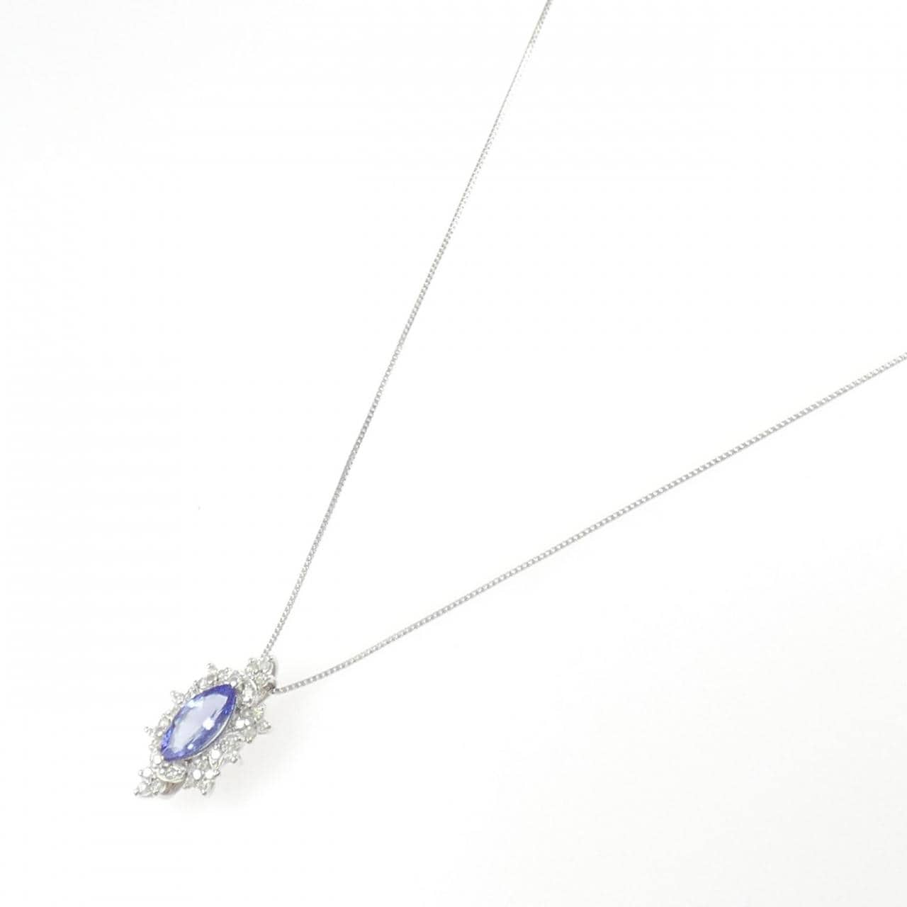K18WG タンザナイト ネックレス 0.75CT