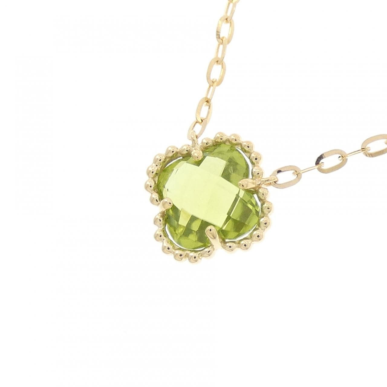 K18YG ペリドット ネックレス 10.00CT