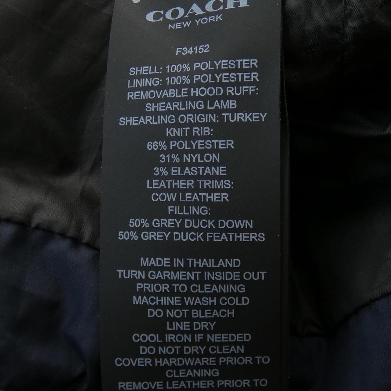 Coach COACH down coat