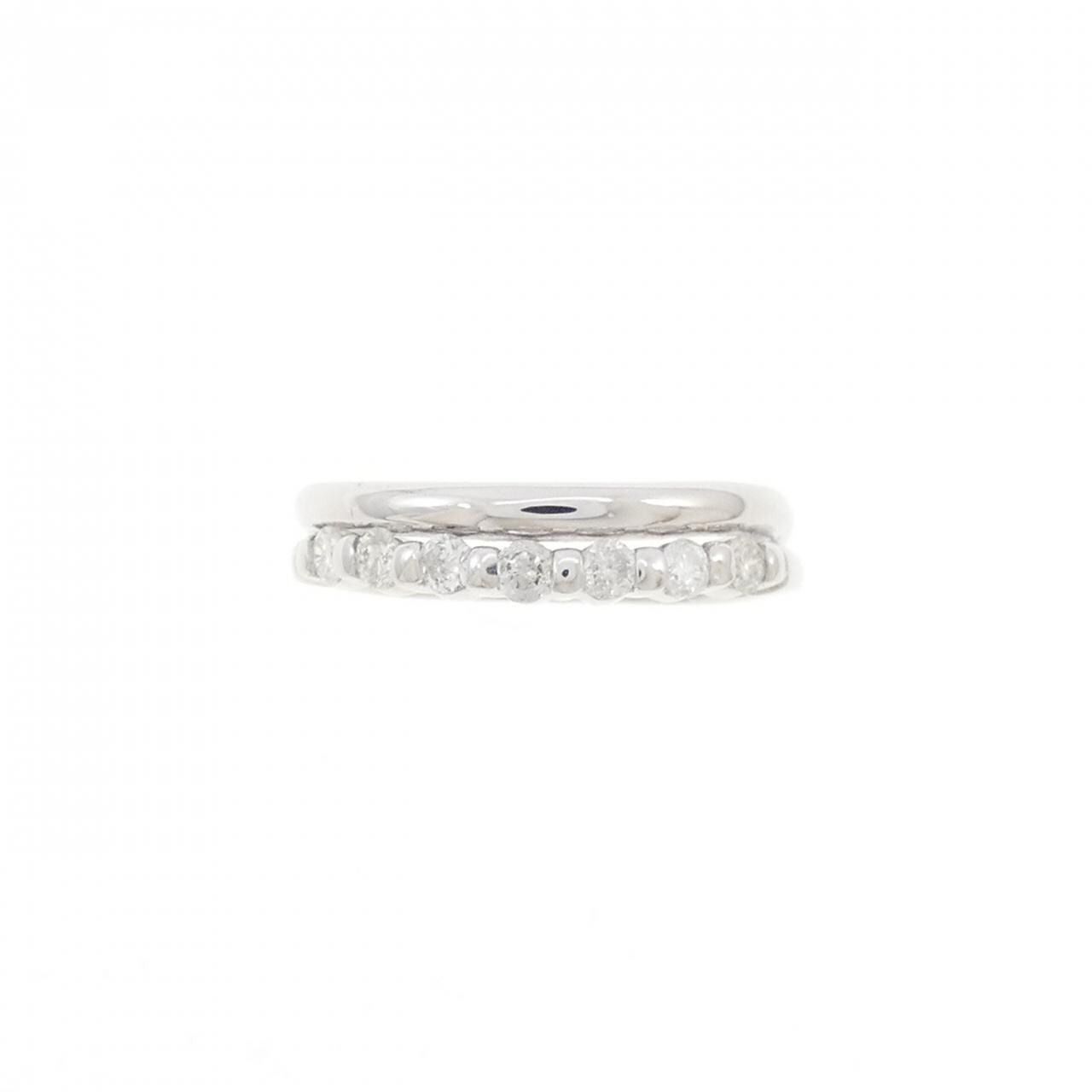 K14WG ダイヤモンド ピンキーリング 0.19CT