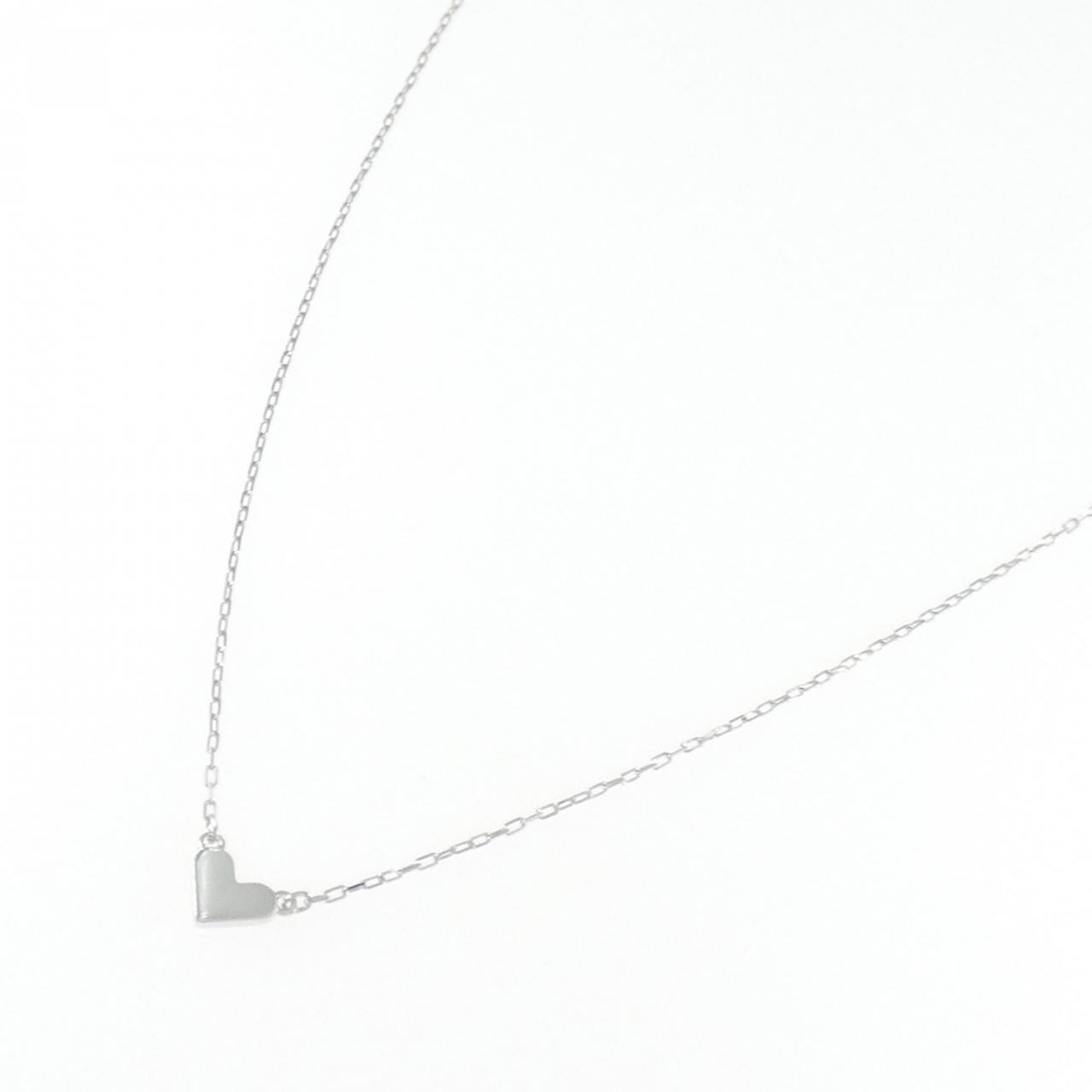 K10WG ハート ネックレス