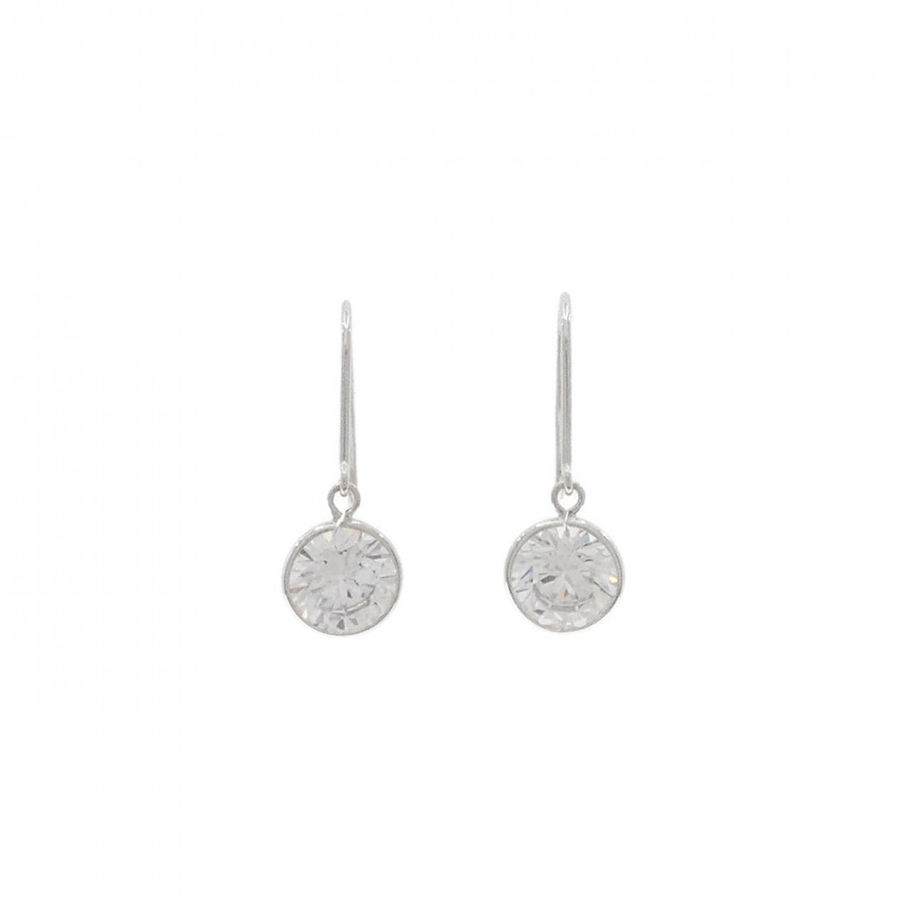 K18WG キュービック ピアス