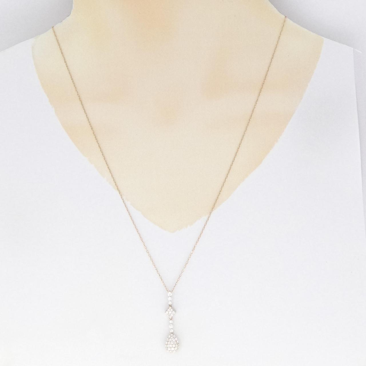 K18PG ダイヤモンド ネックレス 0.80CT