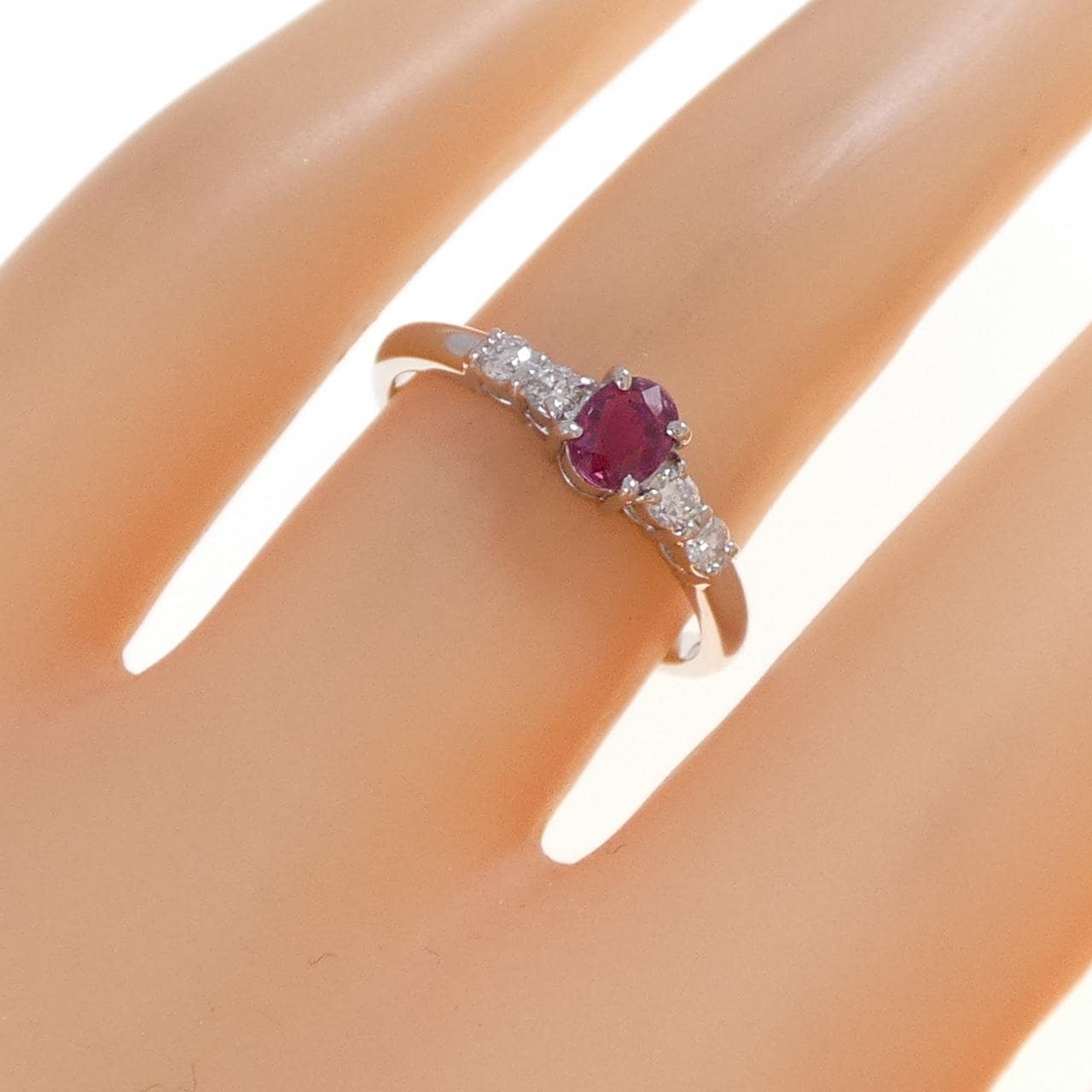 PT900 ルビー リング