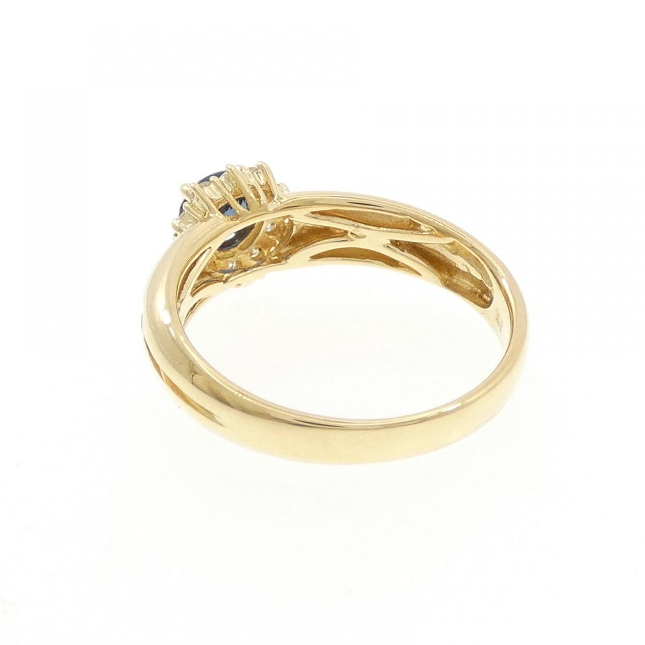 K18YG サファイヤ リング 0.34CT