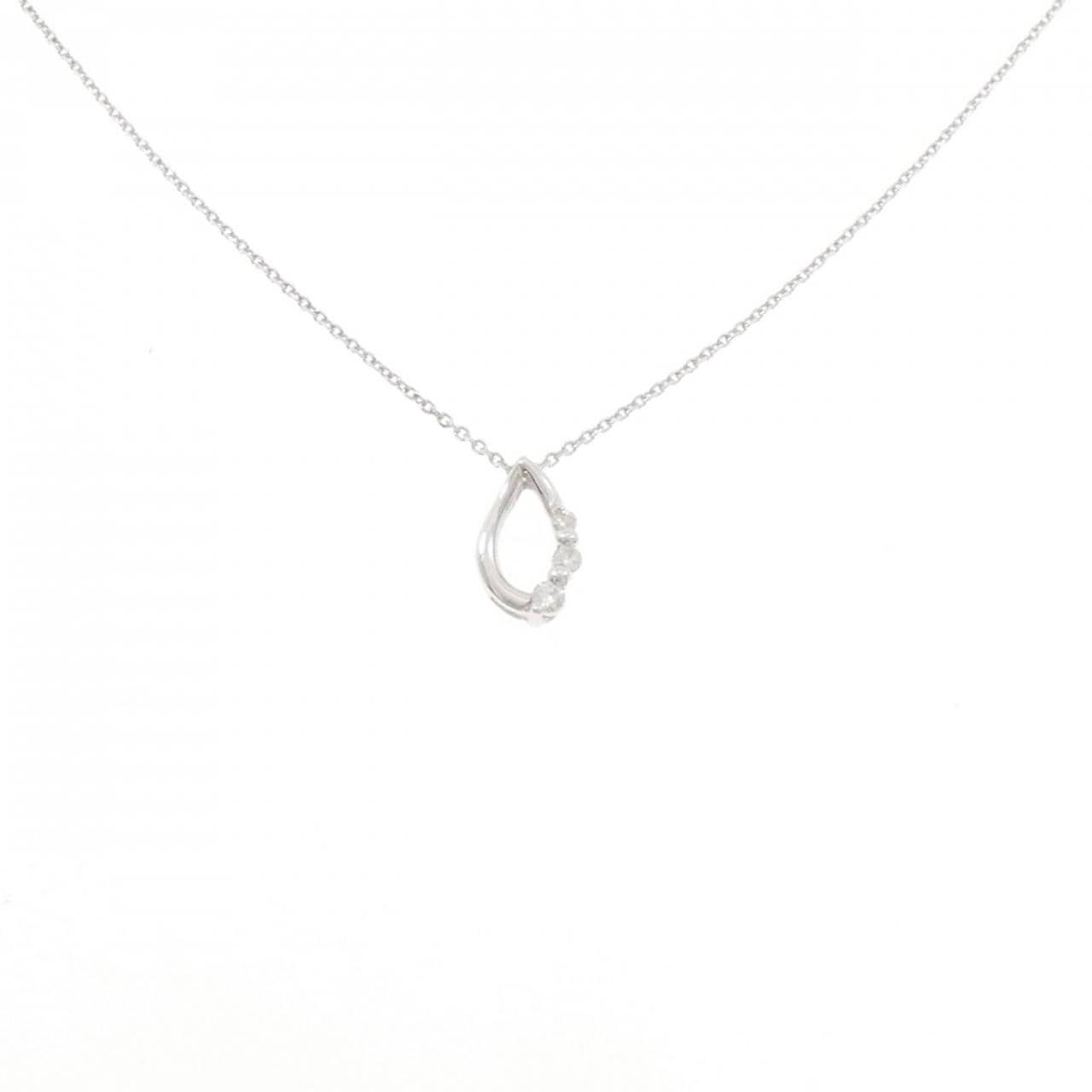 K10WG ダイヤモンド ネックレス 0.06CT