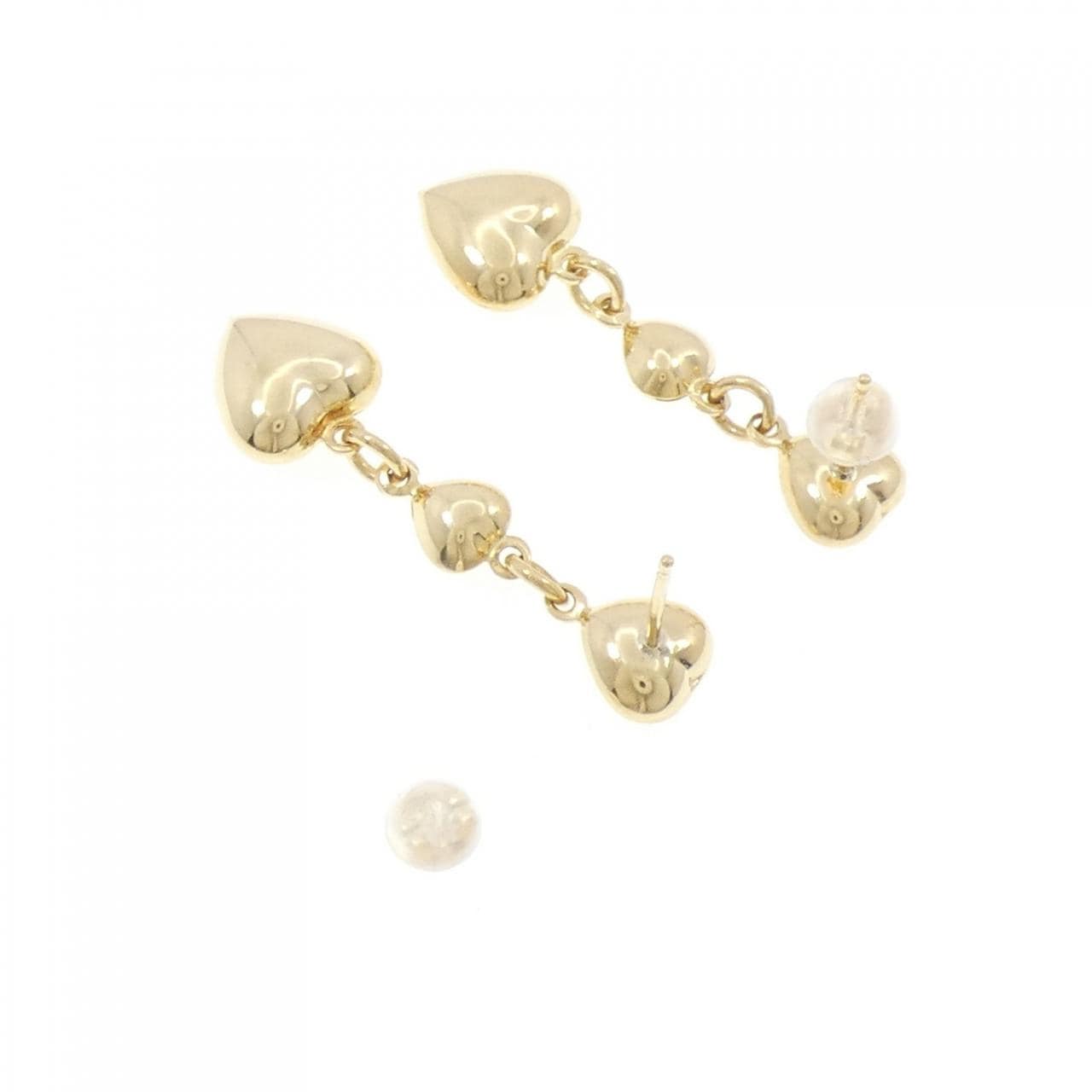 750YG/K18YG heart earrings