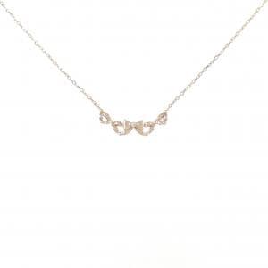 ノジェス リボン ダイヤモンド ネックレス 0.006CT