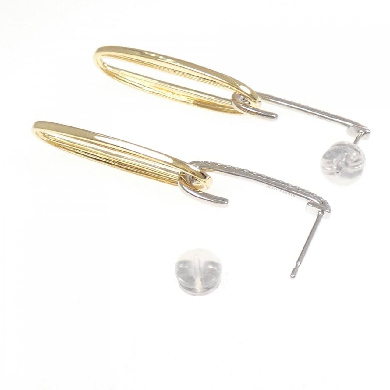 K18YG/K18WG ダイヤモンド ピアス 0.16CT