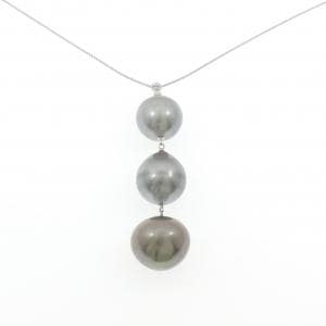 K18WG 黒蝶パール ネックレス