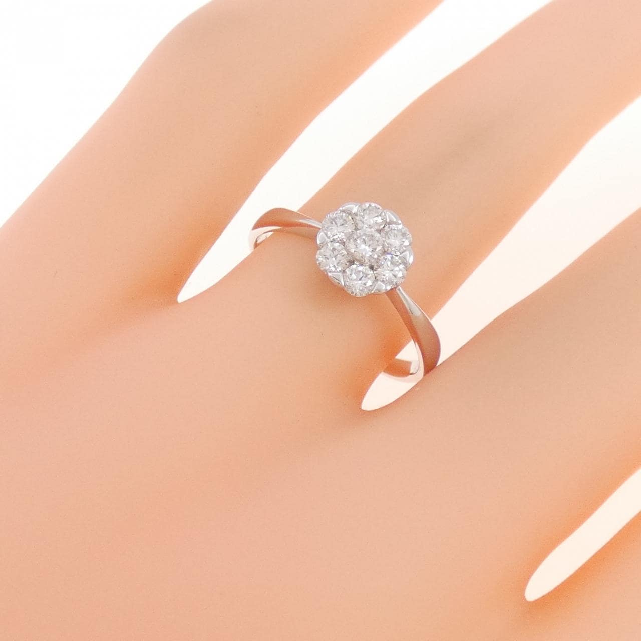 750WG ダイヤモンド リング 0.42CT