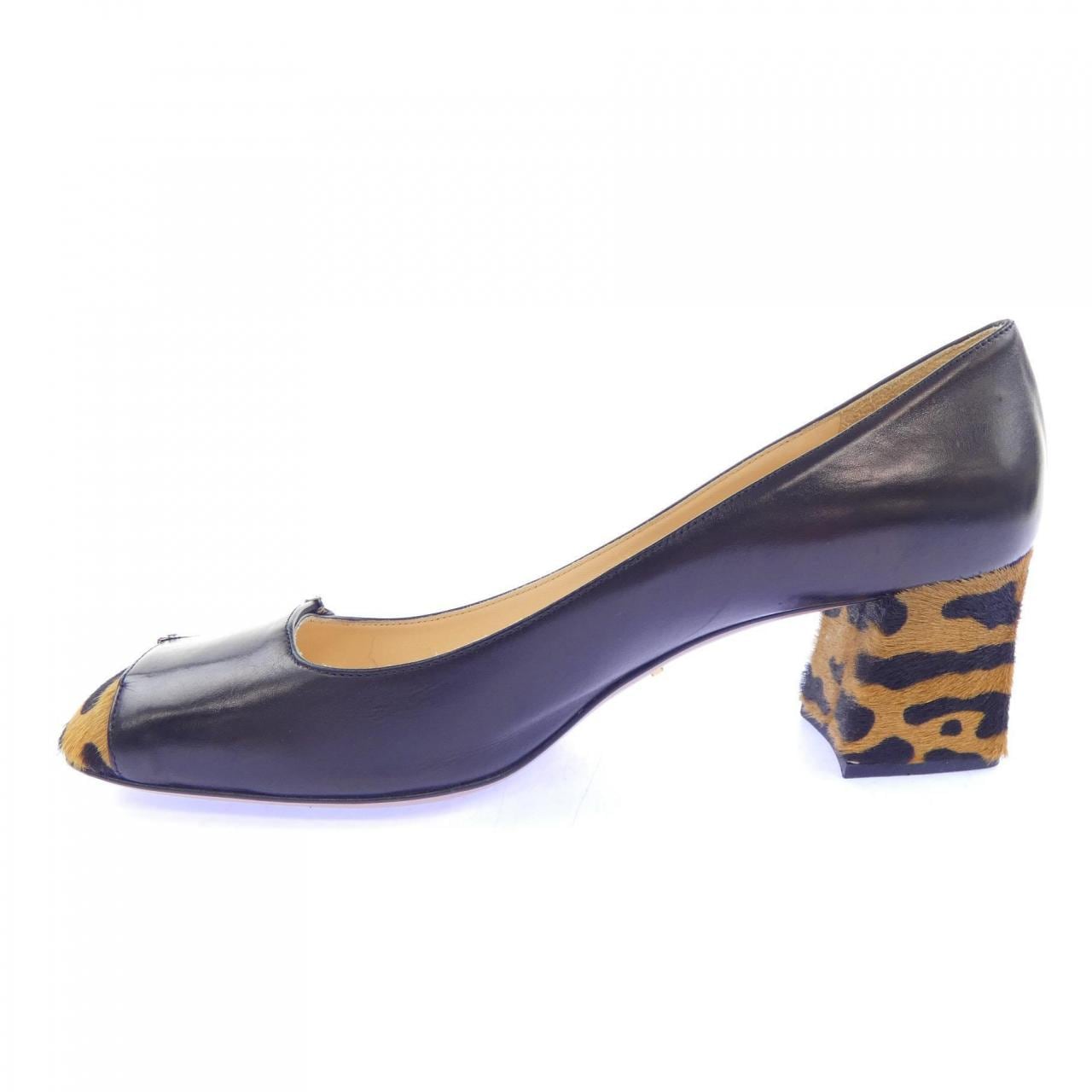 プラダ PRADA 11379D NERO+MIELE パンプス