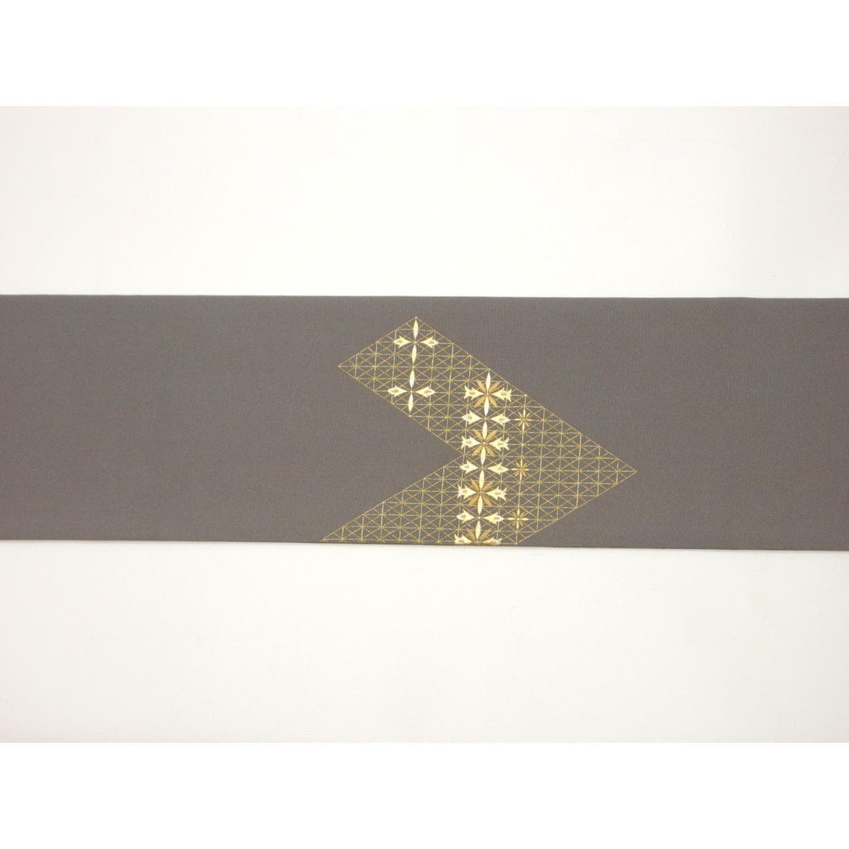 【未使用品】名古屋帯　塩瀬染帯　金彩友禅