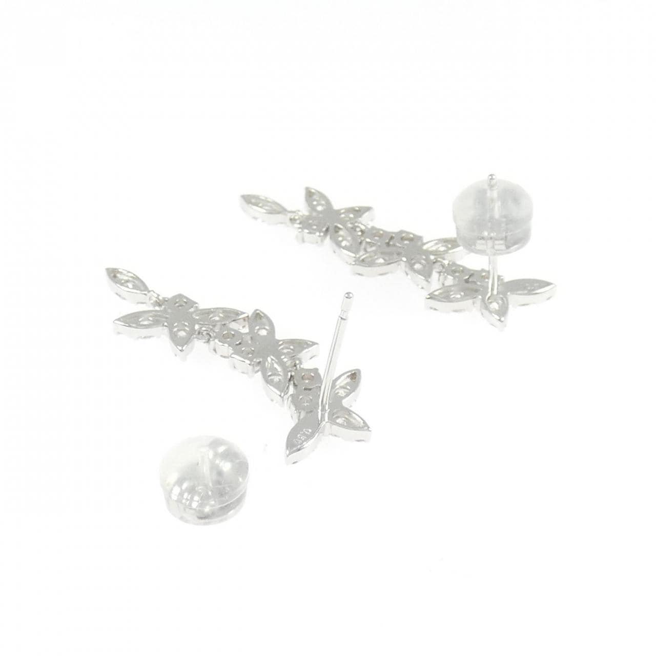 K18WG ダイヤモンド ピアス 1.00CT