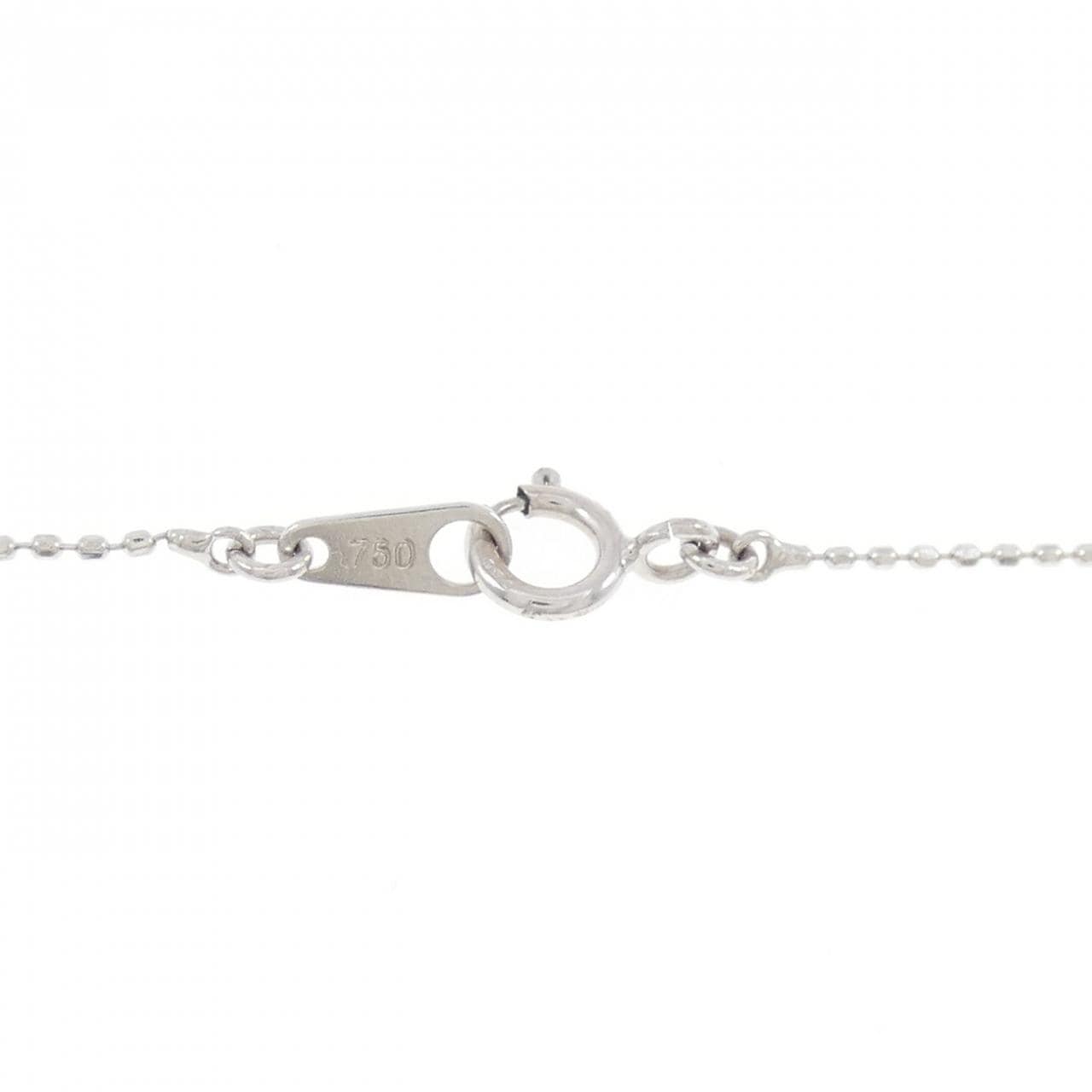 K18WG/750WG ハート ダイヤモンド ネックレス 0.10CT