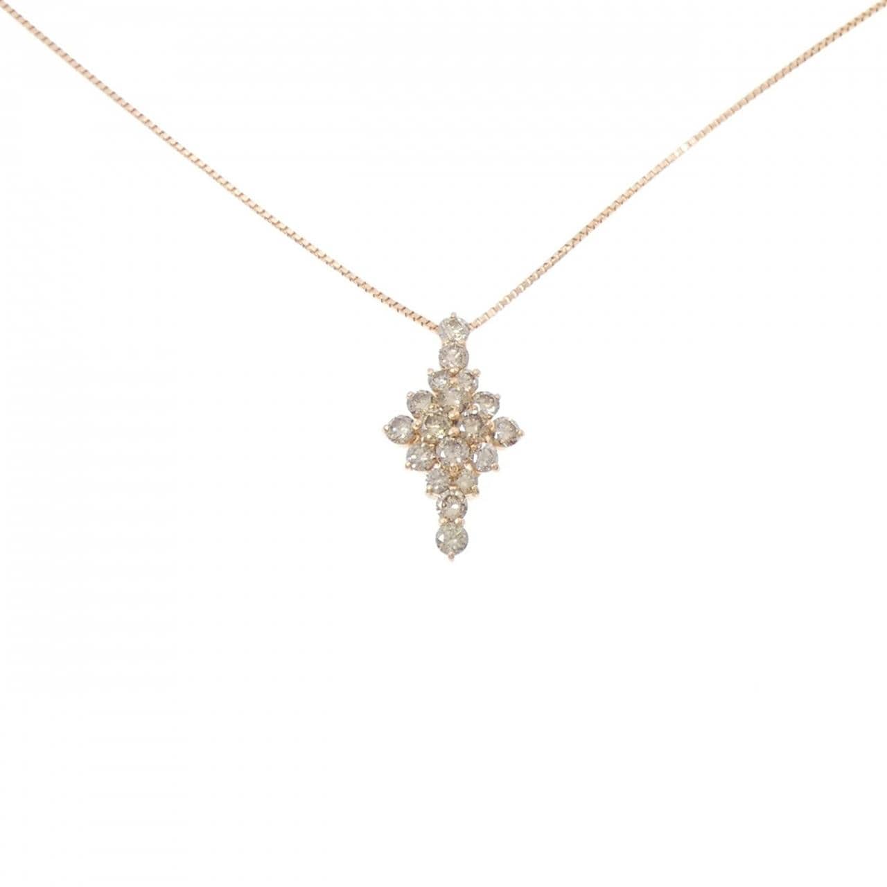 K18PG ダイヤモンド ネックレス 0.90CT