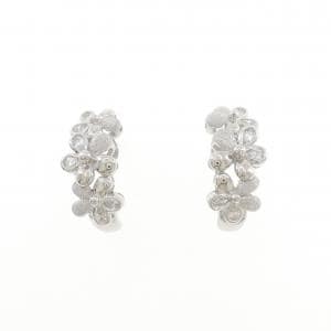 PT900 フラワー ダイヤモンド ピアス 0.63CT