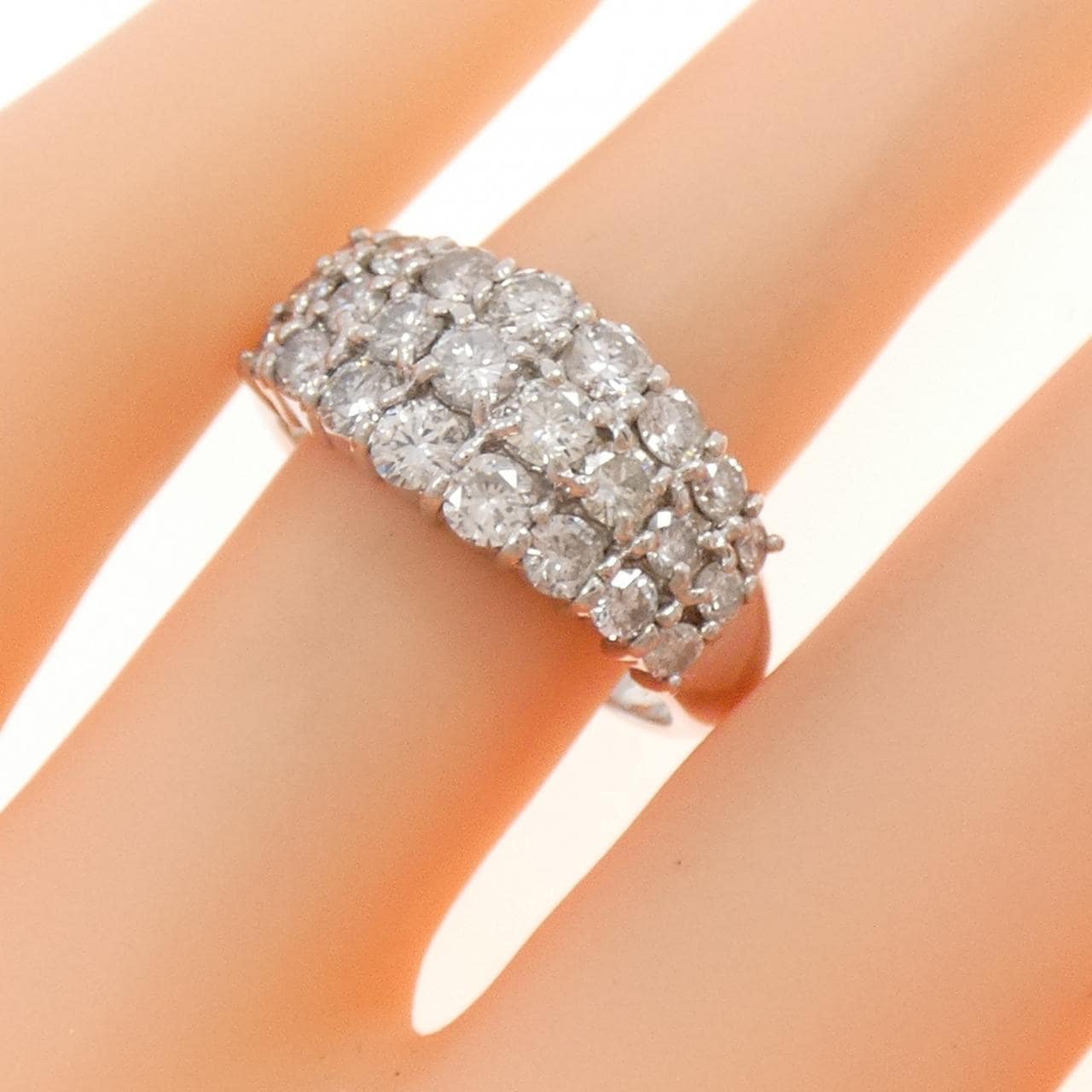 PT850 パヴェ ダイヤモンド リング 1.43CT