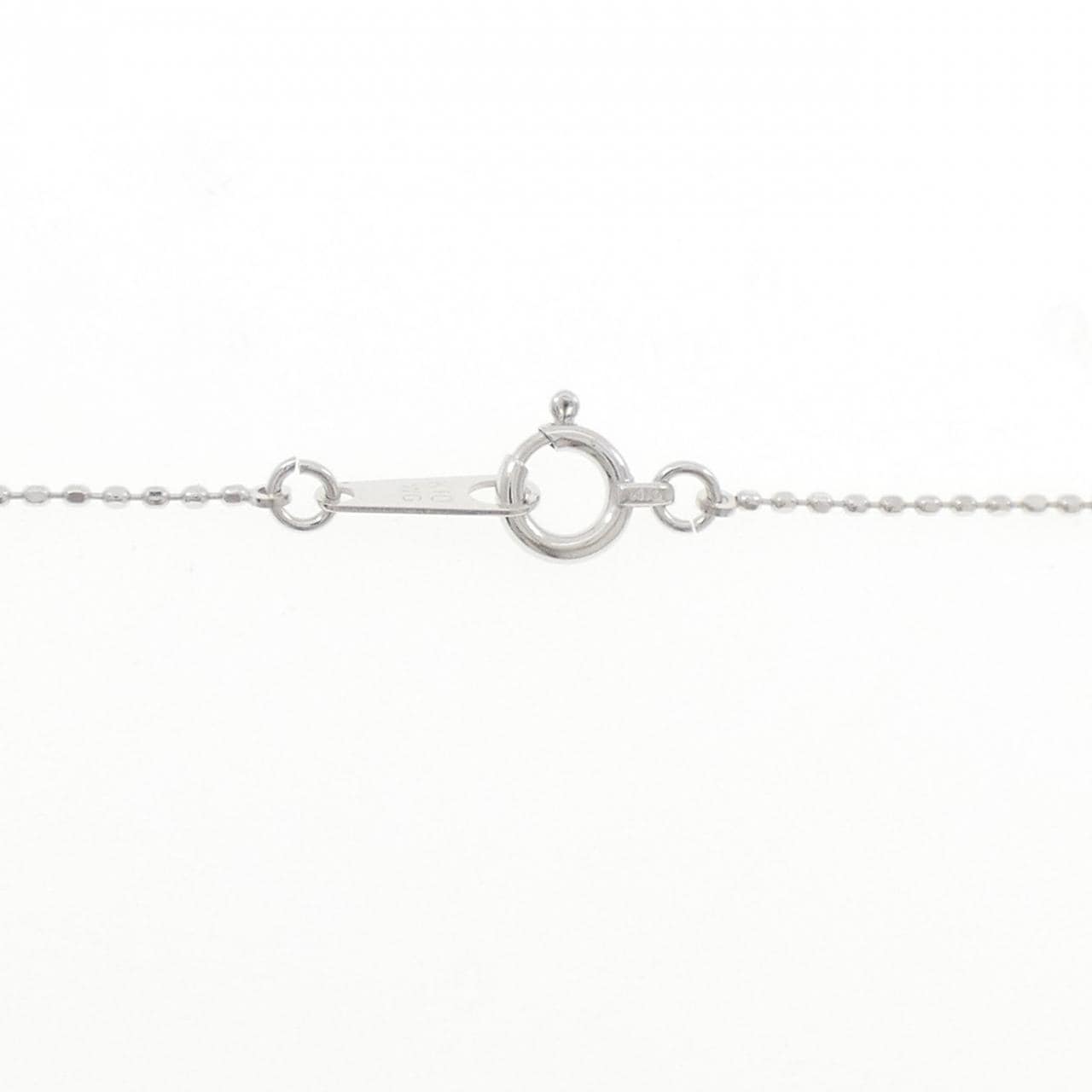 K10WG ハート×フラワー エメラルド ネックレス