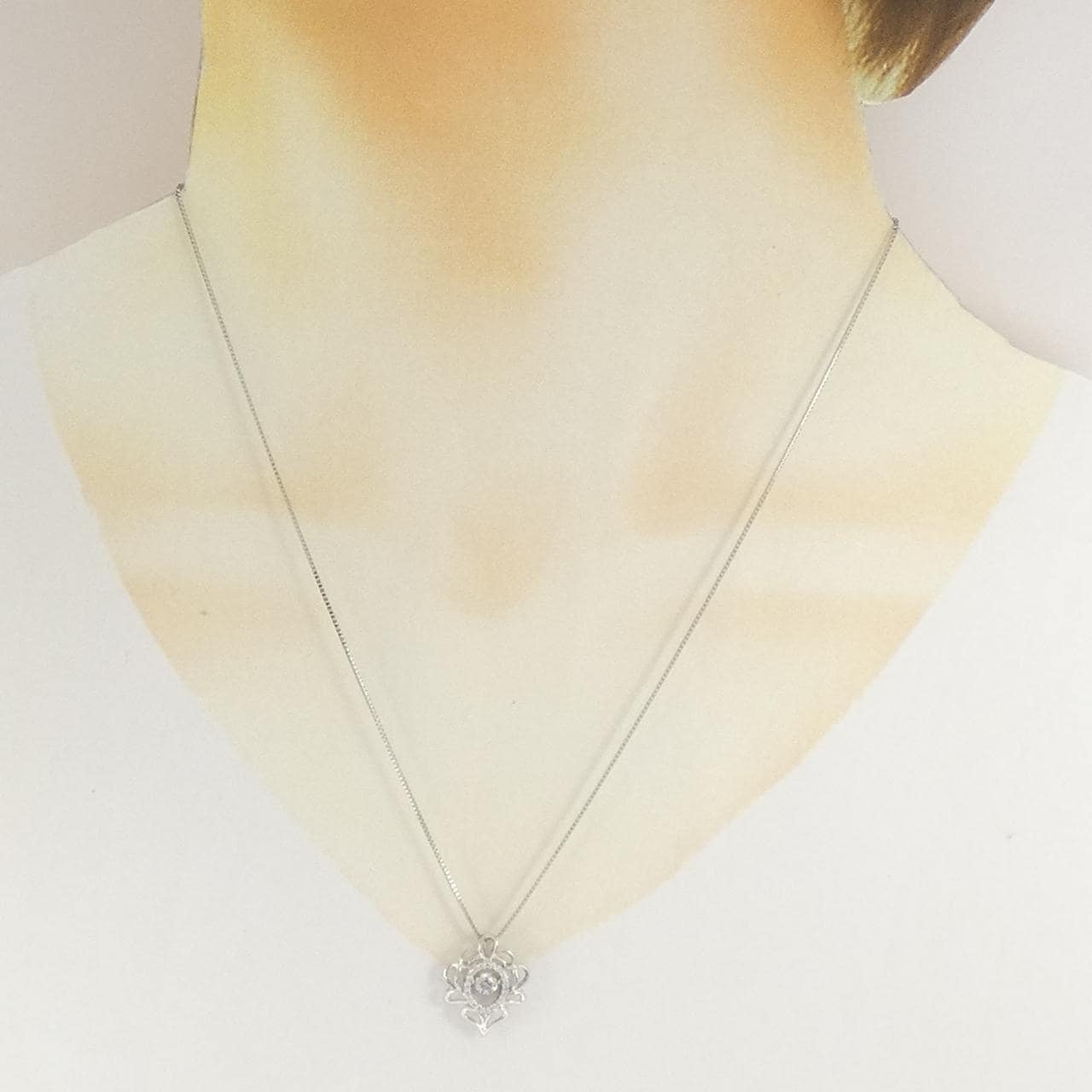 PT900/PT850 ダイヤモンド ネックレス 0.187CT
