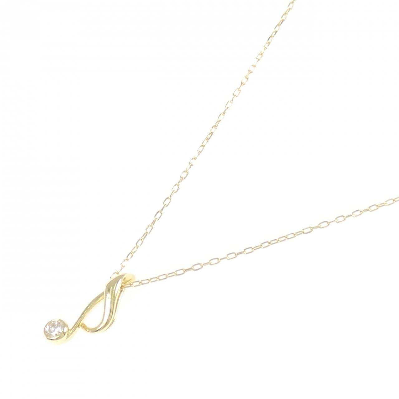 K18YG オンプ ダイヤモンド ネックレス 0.10CT