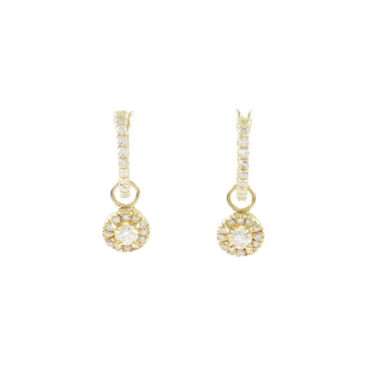 K18YG 2WAY ダイヤモンド ピアス 0.60CT