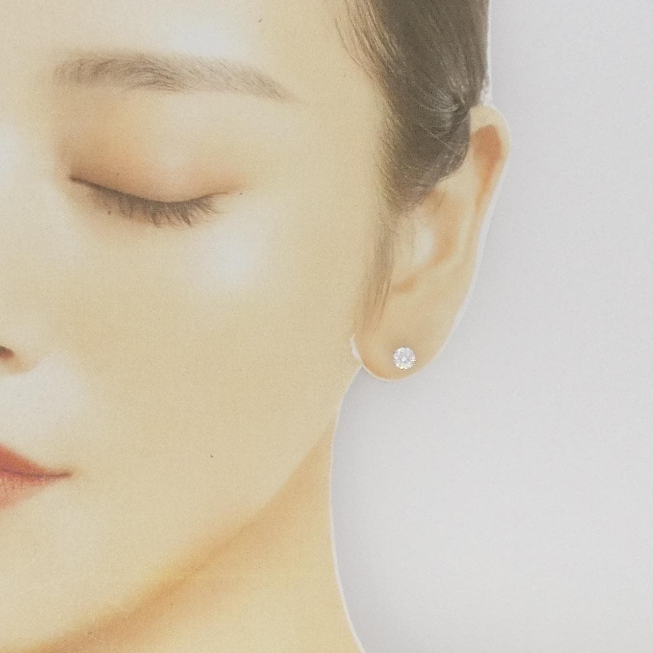 PT900 ダイヤモンド ピアス 0.521CT 0.523CT E-H I1 EXT