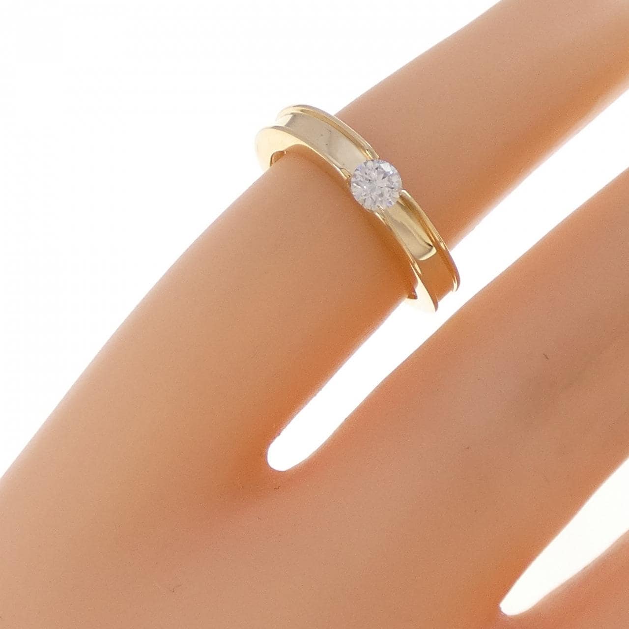 K18YG ダイヤモンド ピンキーリング 0.11CT