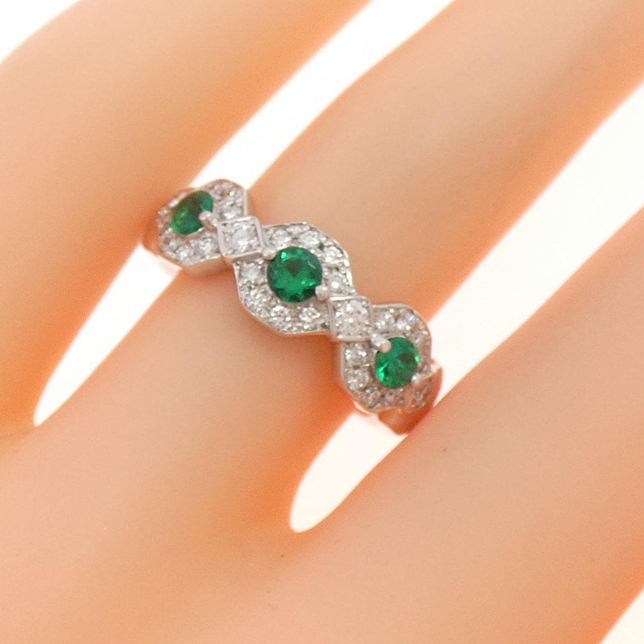 PT900 エメラルド リング 0.29CT