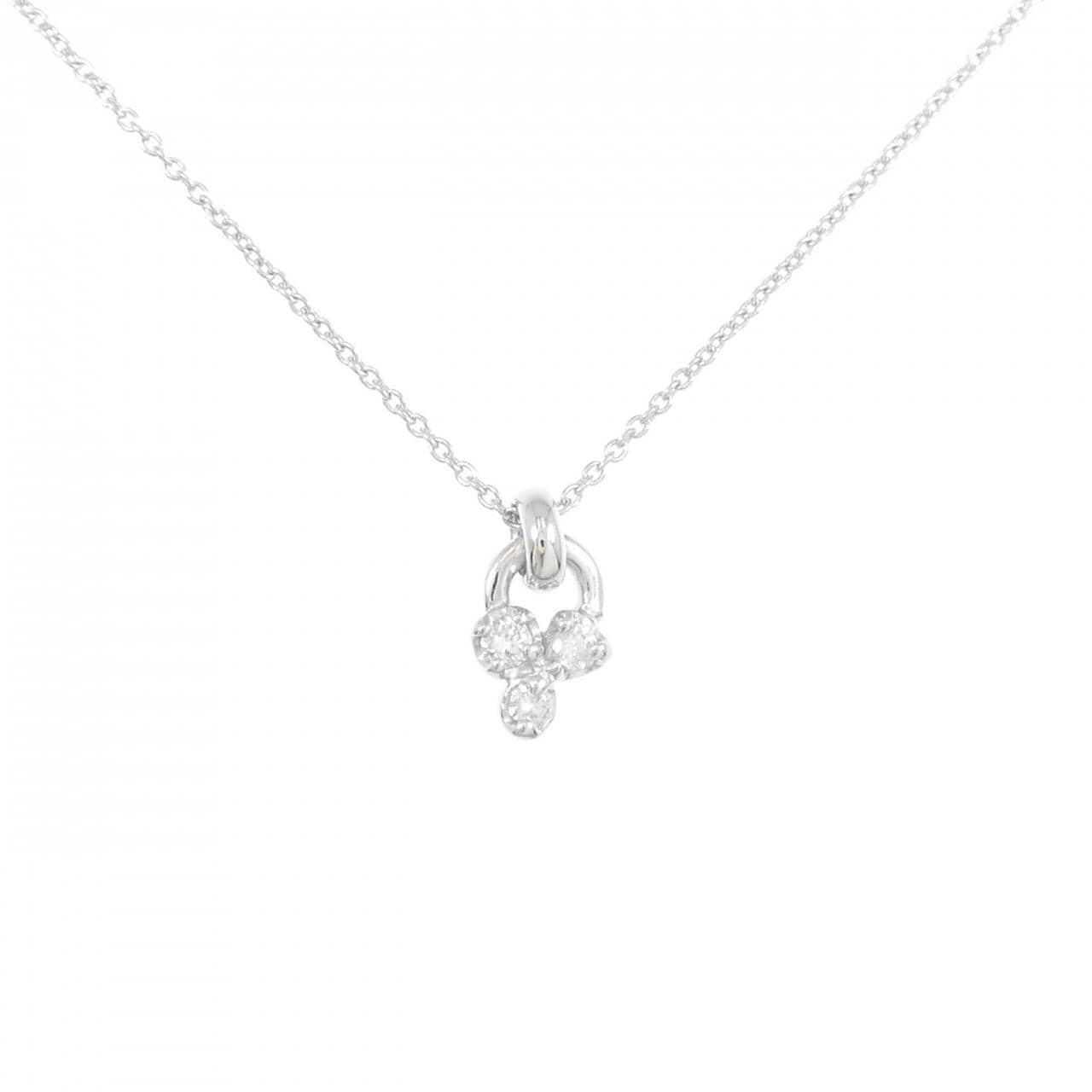 K18WG ダイヤモンド ネックレス 0.07CT