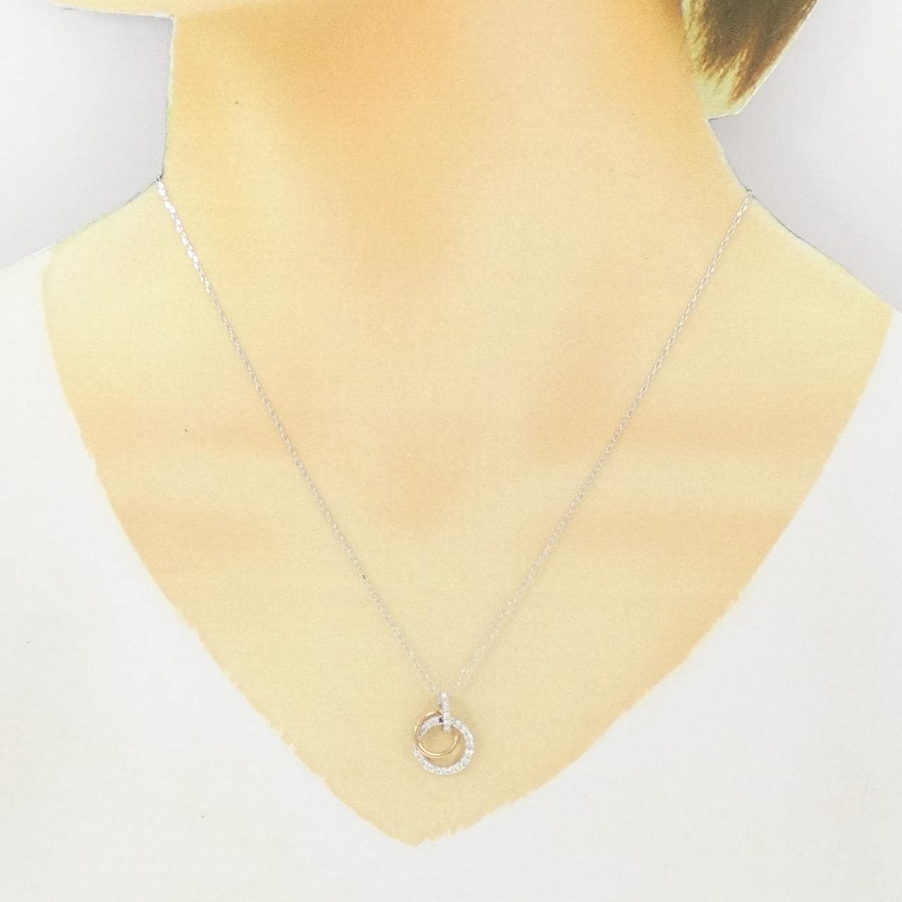 K18WG/K18PG ダイヤモンド ネックレス 0.25CT