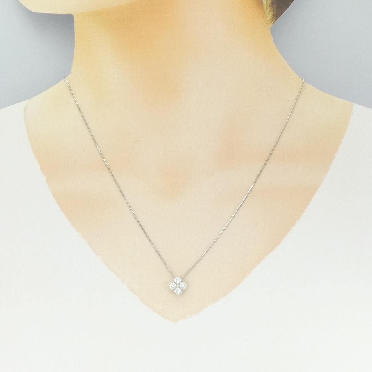 【新品】PT900/PT850 ダイヤモンド ネックレス 0.501CT E VS1-2 VG-GOOD