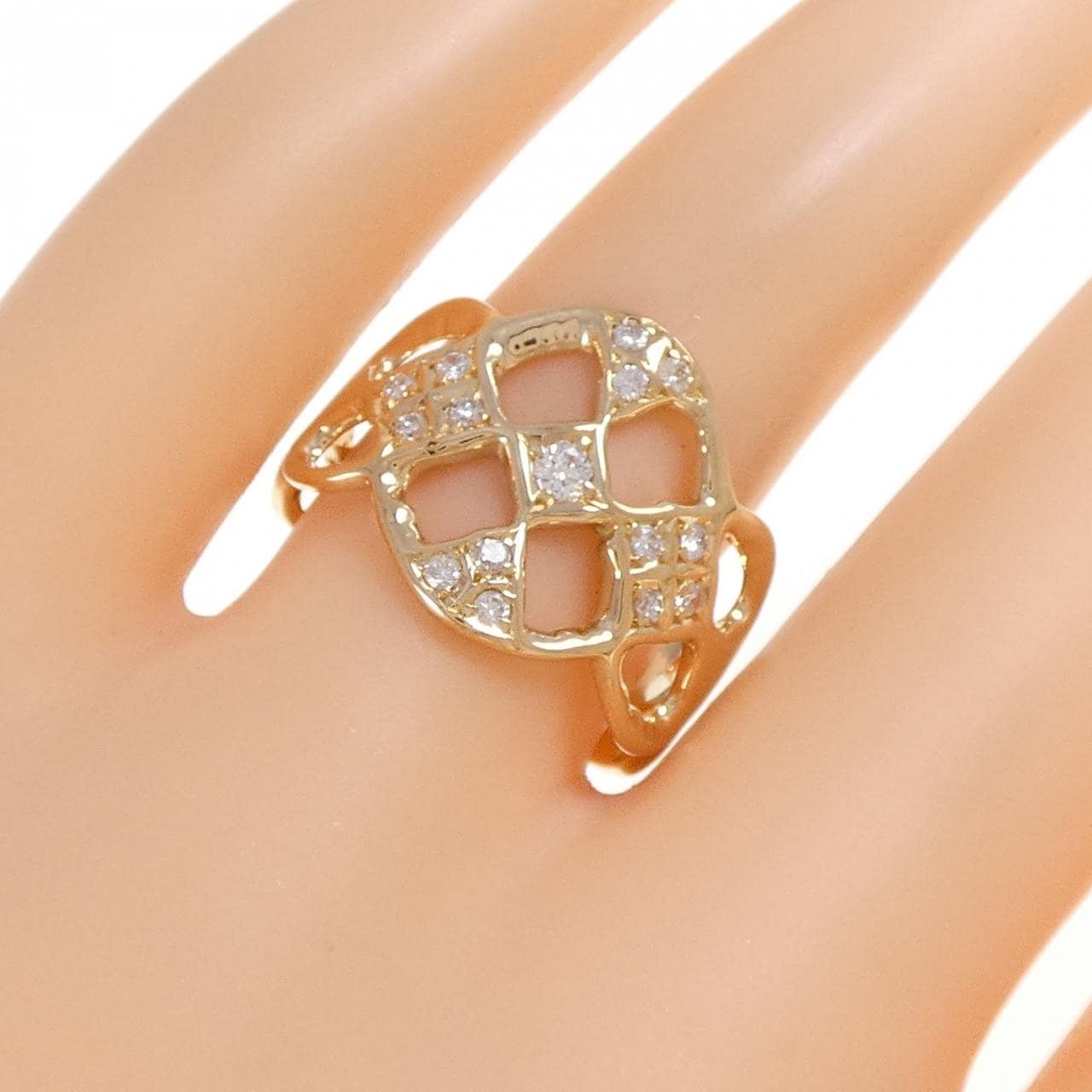 K18YG ダイヤモンド リング 0.3CT