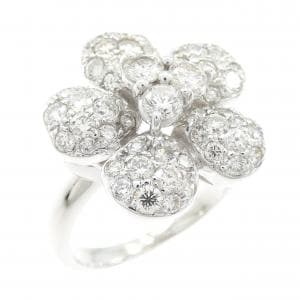 750WG フラワー ダイヤモンド リング 1.83CT