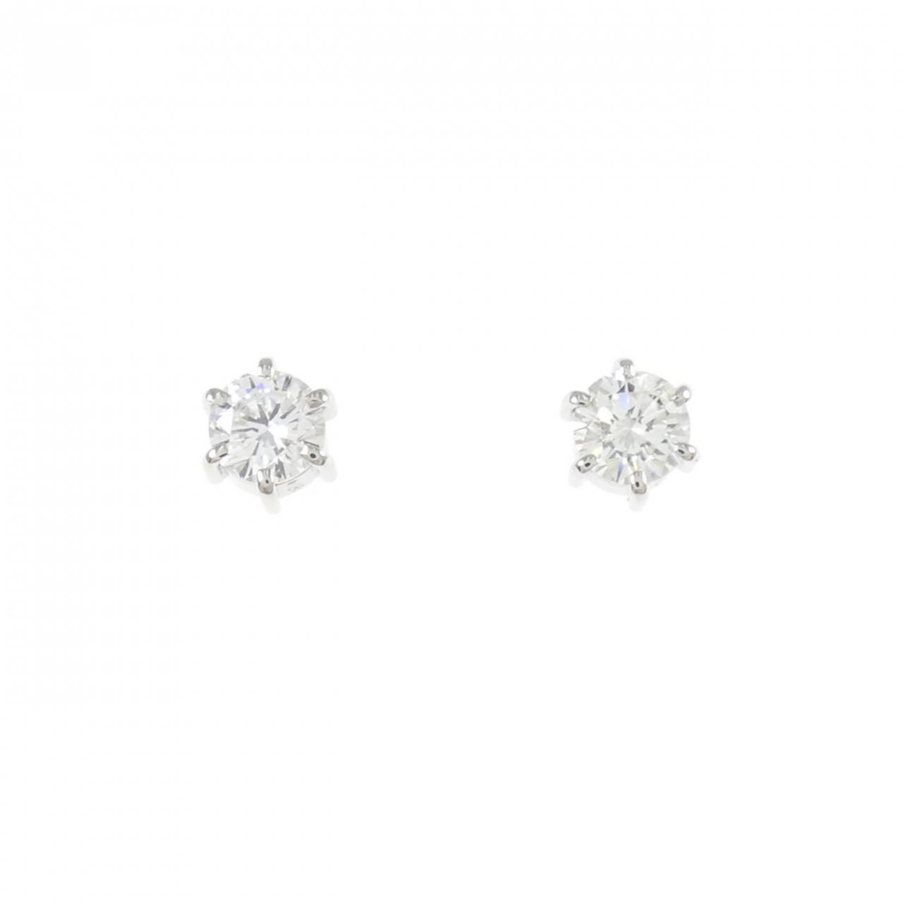 PT900 ダイヤモンド ピアス 0.231CT 0.237CT D SI1 VG-GOOD