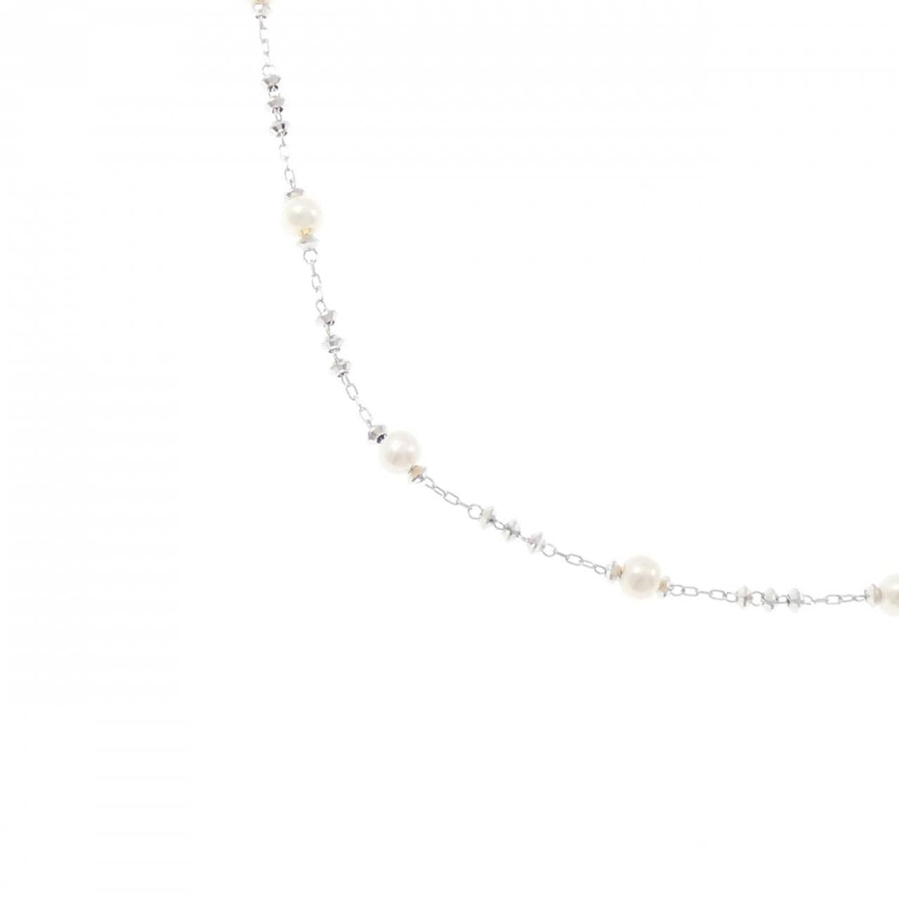 K18WG 淡水パール ネックレス