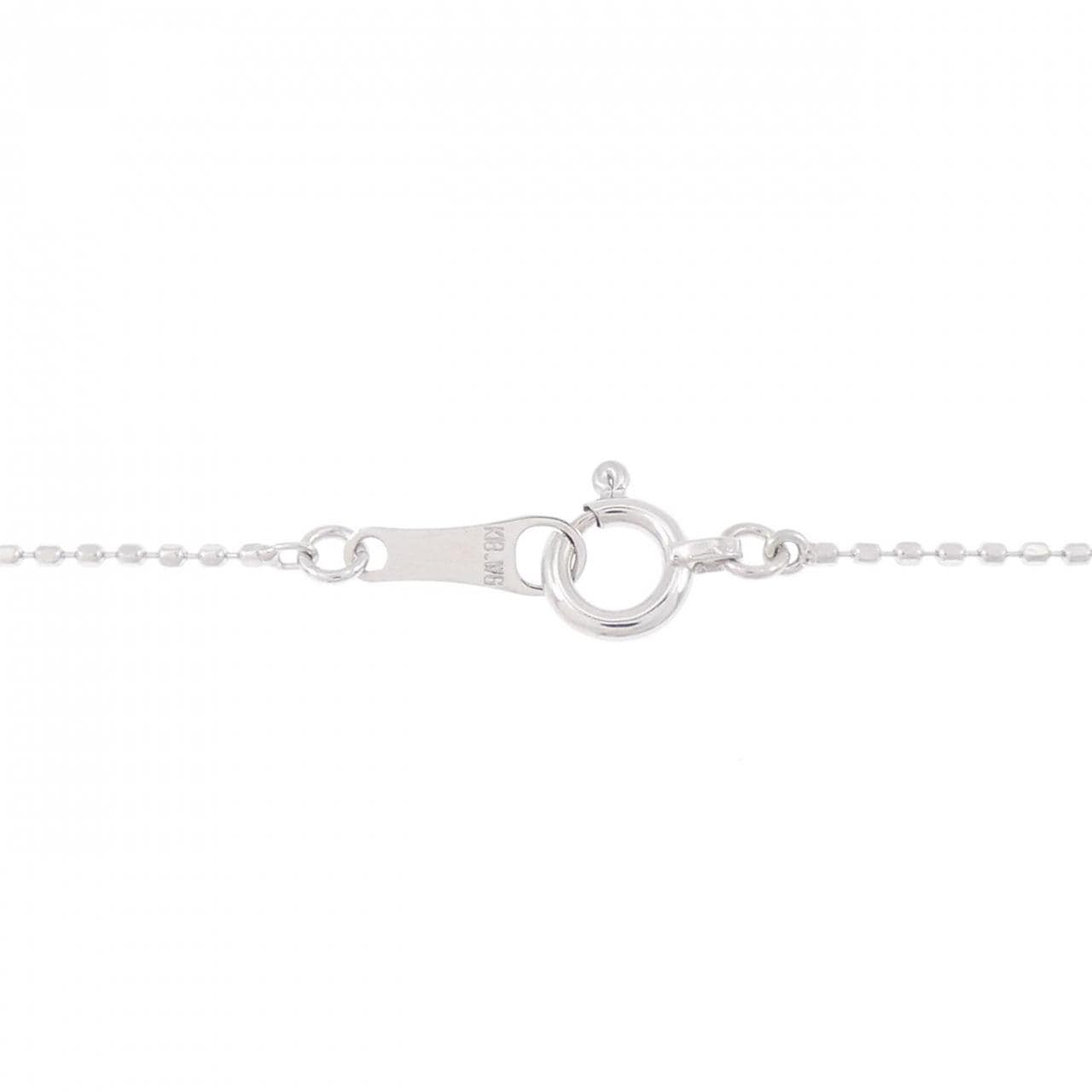 K18WG ハート ダイヤモンド ネックレス 0.05CT