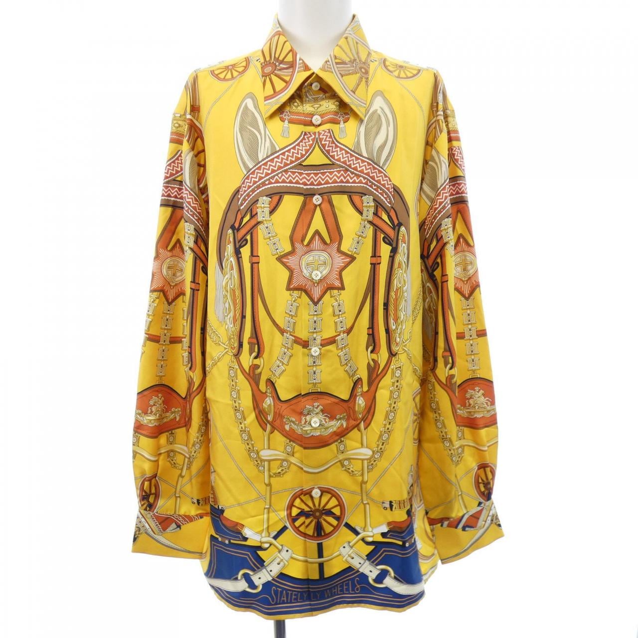 エルメス HERMES STATELY WHEES SUR MESURE ツイルレーヌ. シャツ